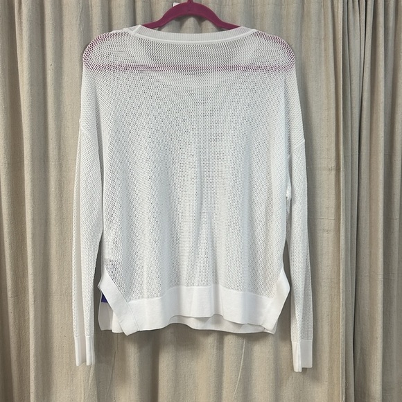 Planet by Lauren G White Mesh Knit Shirt - Picture 2 of 3